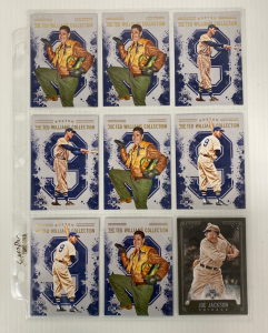 Ted Williams Cards and (1) Joe Jackson Card