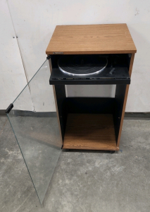 Vintage Rolling Pioneer Record Player/ Cabinet