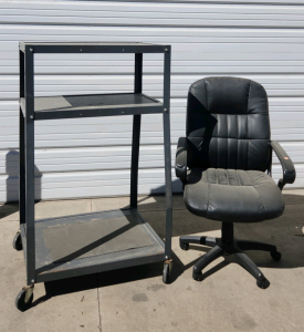 Rolling Media Stand & Office Chair