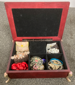 Jewelry Music Box With Assortment Of Jewelry