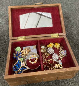Jewelry Box With Assortment Of Jewelry