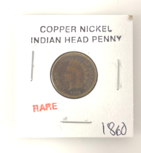 1860 Copper Nickel Indian Head Cent