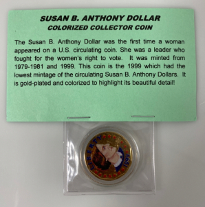 Susan B. Anthony Dollar Colorized Collector Coin