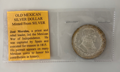 Old Mexican Silver Dollar Minted From Silver