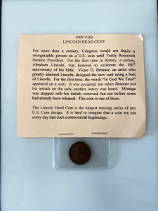 1909 VDB Lincoln Head Cent
