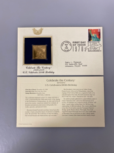 First Day of Issue Gold Plated Stamp