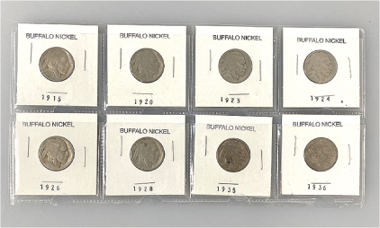 (8) Buffalo Nickels 1915-1936