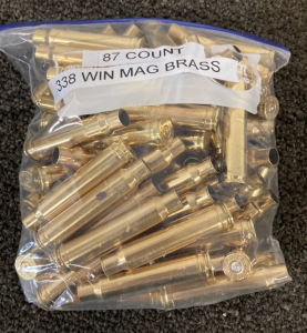 (87) .338 Win Mag Brass Casings