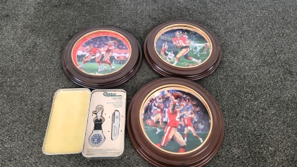 San Francisco 49ers Plate Collection & Field and Stream Watch and Knife Set