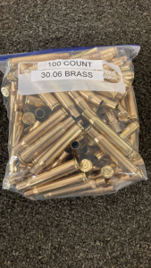 (100) 30-06 Brass Casings