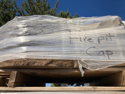 Pallet of Sandstone Firepit Cap