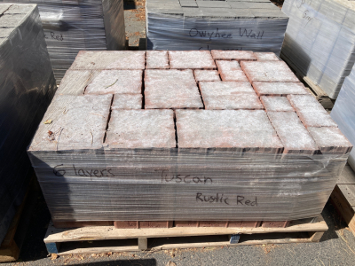Pallet of 6 layers of Tuscan Rustic Red Pavers