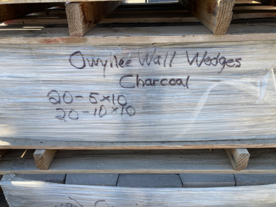 Pallet of Owyhee Wall Wedges- Charcoal 20-5x10 20-10x10