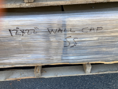 Pallet of 12x22&rdquo; Wall Cap SandStone