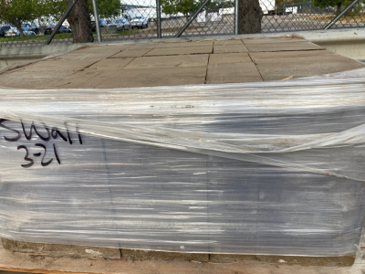 Pallet of Sandstone Wall Pavers