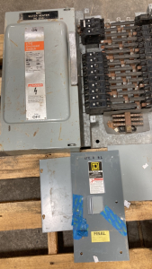 Water heater enclosed switch and breaker switch board