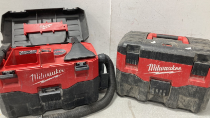 (2) 2gallon Milwaukee wet/dry vacuum