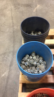 (1) 5-Gallon Bucket Of Cart Wheels (1) 5-Gallon Bucket Of Warehouse Ball Transfers Lot # 68