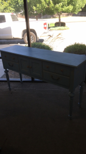 Blue Entry Way Table Lot # 79