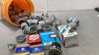 Pipe fittings, mounting brackets and various machine parts