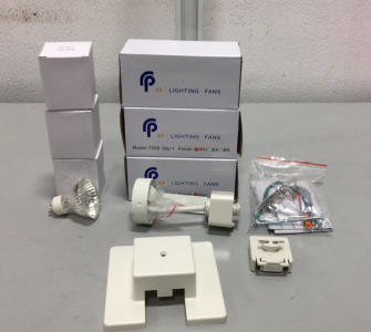 (2) 4&rsquo;-0&rdquo; RP Lighting. Track Lighting Strip W 3 light fixtures and hardware for installation