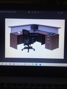 Large Corner Office Desk Center Lot # 103