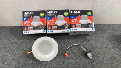 (3) Halo gimbal adjustable down light