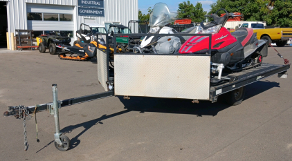 Trailer with (2) Yamaha 4-Stroke Snowmobiles