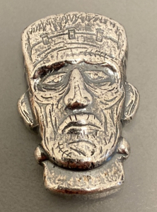 1.5 Troy oz. .999 Fine Silver Frankenstein Head