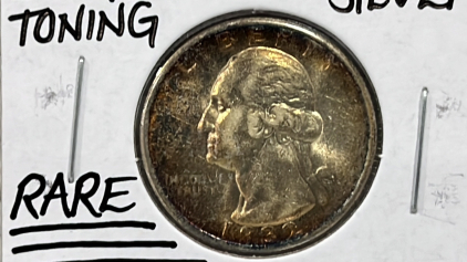 1932 MS67 RARE Monster Toner Silver Quarter