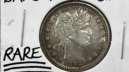 1892 MS66 RARE Gem Barber Silver Quarter