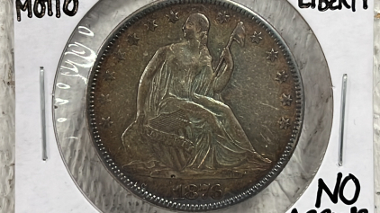 1876 XF40 Seated Liberty Silver Dollar