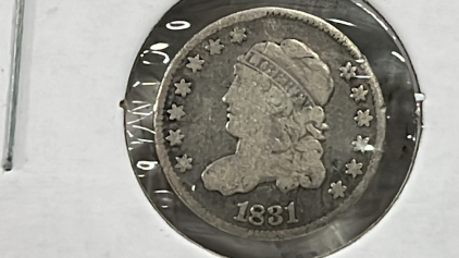 1831 F15 Capped Bust Silver Half Dime