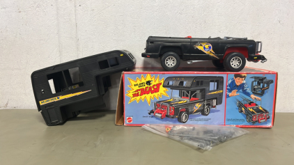 Vintage 1974 Big Jim's P.A.C.K. The Beast Chevy Pickup and Camper with Box