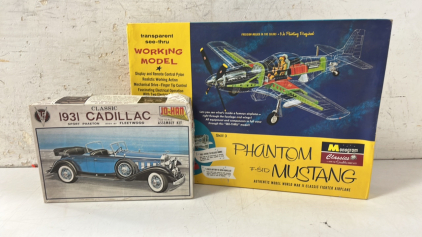 1/25 Scale 1931 Cadillac Model Kit and Phantom F-150 Mustang Model Kit