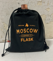 6.5" H Moscow Copper Company Flask with Carrying Bag