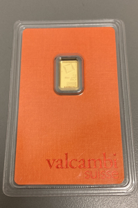 Valcambi Suisse 1 G Fine Gold Bar 999.9