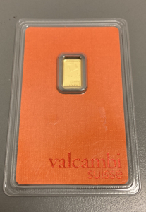 Valcambi Suisse 1 Gram Fine Gold Bar 999.9