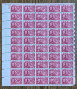 (50) 1945 US Postage Stamps, Sheet 23313, Original Gum, Never Hinged