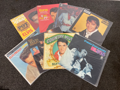 (8) Collectible Elvis Presley Vinyl Records