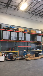(6) Warehouse Bay Shelving 96&rdquo; x 3ea beam Levels x 192&rdquo; High Bays on West Wall