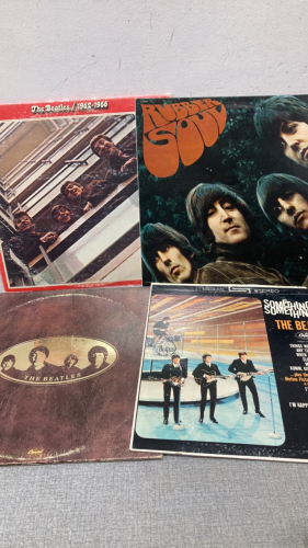 (4) ‘The Beatles’ Vinyl Records Including ‘The Red Albem’ and More