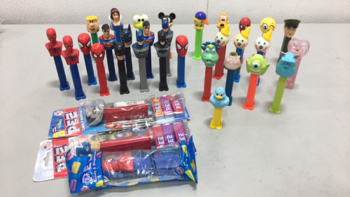 PEZ Dispensers- Marvel, Monsters Inc, Jack In The Box, and various others