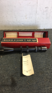 Vintage Bausch And Lomb Rifle Scope With Original Box