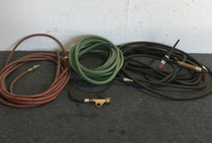 (1) Weldcraft Tig Welding Gun With Hose (1) 10’ Oxygen Welding Hose (1) 10’ Acetalyne Welding Hose