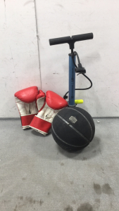 Pair of Boxing Glove, Basketball, Air Pump