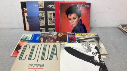 Vinyl Records Including Led Zeppelin, Hank Williams and Other Artists