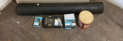 (4) Box of Screws and Nails With Some Roofing Materials