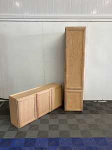 (2) wood Cabinets