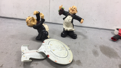 USS Enterprise Collectible, (2) Wine Bottle Holders